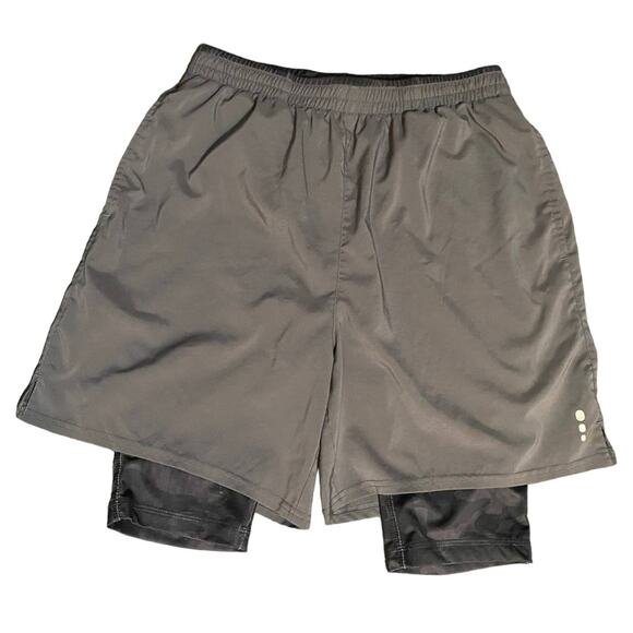 MTA Sport Medium Mens Layered Shorts Gray - Picture 1 of 10